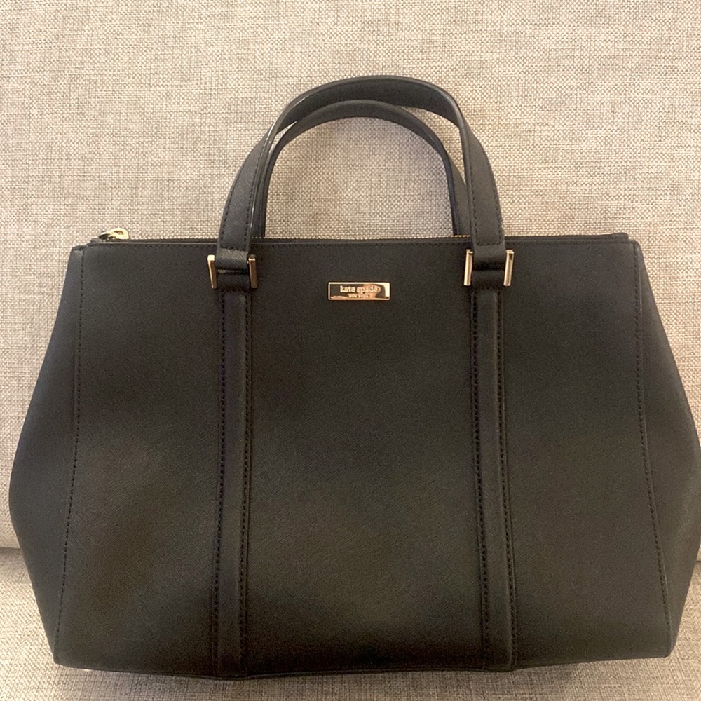 kate spade black medium tote